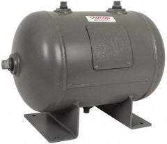 Made in USA - 4.7 Gallon, 200 Max psi Universal Horizontal Tank - 3/4" Inlet, 16" Tank Length x 10" Tank Diam - Industrial Tool & Supply