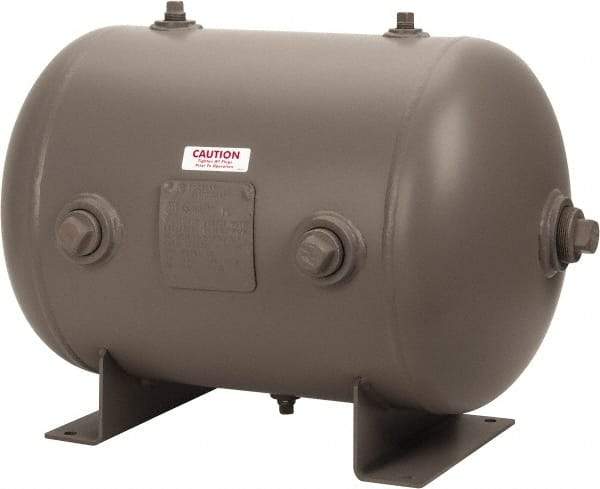 Made in USA - 19 Gallon, 200 Max psi Universal Horizontal Tank - 1-1/2" Inlet, 25" Tank Length x 16" Tank Diam - Industrial Tool & Supply