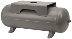 Made in USA - 10 Gallon, 200 Max psi Horizontal Tank with Plate - 30" Tank Length x 10" Tank Diam - Industrial Tool & Supply