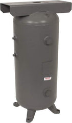 Made in USA - 30 Gallon, 200 Max psi Vertical Tank with Plate - 3/4" Inlet, 38" Tank Length x 16" Tank Diam - Industrial Tool & Supply