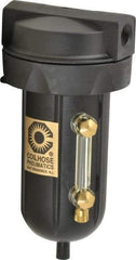 Coilhose Pneumatics - 1/4" Port, 5" High, FRL Filter with Aluminum Bowl & Automatic Drain - 250 Max psi, 250°F Max, 4 oz Bowl Capacity - Industrial Tool & Supply