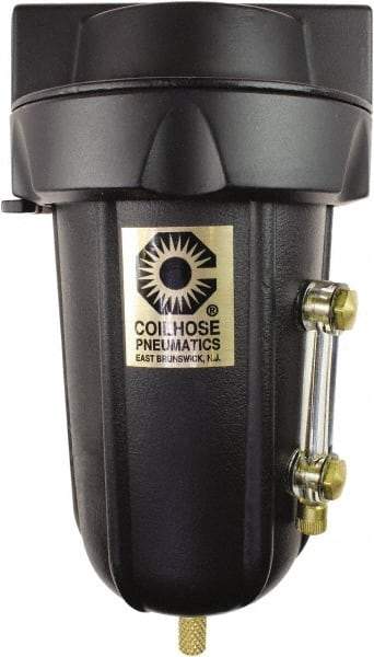 Coilhose Pneumatics - 1/4" Port Coalescing Filter - Aluminum Bowl, 0.1 Micron Rating, 5-5/8" High - Industrial Tool & Supply