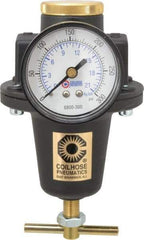 Coilhose Pneumatics - 1/2 NPT Port, 80 CFM, Cast Aluminum Heavy-Duty T-Handle Regulator - 0 to 200 psi Range, 250 Max psi Supply Pressure, 1/4" Gauge Port Thread, 4" Wide x 7" High - Industrial Tool & Supply