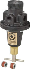 Coilhose Pneumatics - 1/4 NPT Port, 40 CFM, Cast Aluminum Tamper Proof Heavy-Duty T-Handle Regulator - 0 to 60 psi Range, 250 Max psi Supply Pressure, 1/4" Gauge Port Thread, 3" Wide x 5-1/2" High - Industrial Tool & Supply