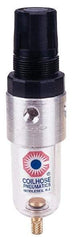 Coilhose Pneumatics - 1/4" NPT Port Miniature 1 Piece Filter/Regulator FRL Unit - Polycarbonate Bowl, 25 SCFM, 150 Max psi, 4" High, Manual Drain - Industrial Tool & Supply
