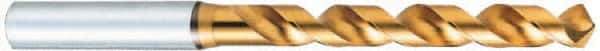 OSG - 3.81mm 130° Vanadium High Speed Steel Jobber Drill - TiN Finish, Right Hand Cut, Spiral Flute, Straight Shank, 75mm OAL, Standard Point - Industrial Tool & Supply