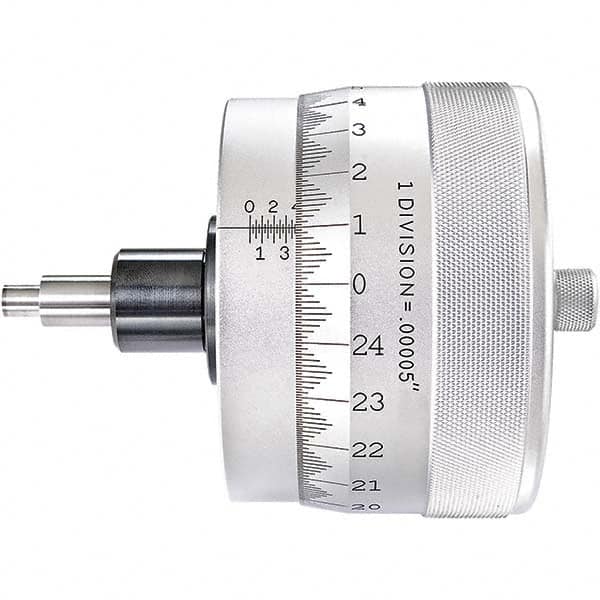 Starrett - 1 Inch, 4-1/16 Inch Plain Thimble, 5/16 Inch Diameter x 1-7/16 Inch Long Spindle, Mechanical Micrometer Head - Industrial Tool & Supply