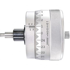 Starrett - 1 Inch, 4-1/16 Inch Plain Thimble, 5/16 Inch Diameter x 1-7/16 Inch Long Spindle, Mechanical Micrometer Head - Industrial Tool & Supply