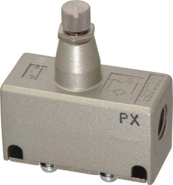 SMC PNEUMATICS - 1/4" Male NPT x 1/4" Female NPT Flow & Speed Control Valve - Inline Type - Industrial Tool & Supply