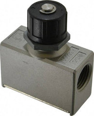 SMC PNEUMATICS - 1/2" Male NPT x 1/2" Female NPT Flow & Speed Control Valve - Inline Type - Industrial Tool & Supply