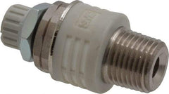 SMC PNEUMATICS - 1/8" Male NPT Metering Valve With Silencer - 3.6mm squared Orifice & 20 dB Noise Reduction Rate - Industrial Tool & Supply