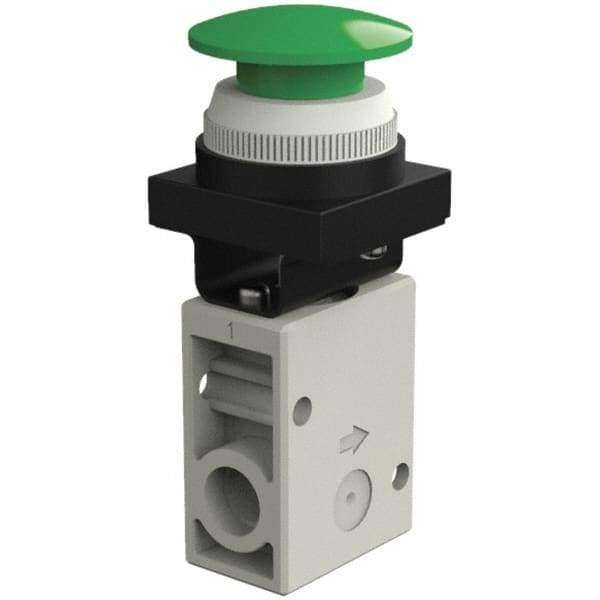 SMC PNEUMATICS - 1.00 CV Rate, 1/4" NPT Inlet Mechanical Valve - 2 Way, 2 Ports - Industrial Tool & Supply