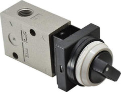 SMC PNEUMATICS - 1.00 CV Rate, 1/4" NPT Inlet Mechanical Valve - 2 Way, 2 Ports - Industrial Tool & Supply