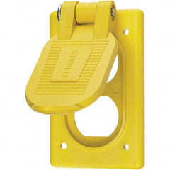 Hubbell Wiring Device-Kellems - Weatherproof Box Covers Cover Shape: Rectangle Number of Holes in Outlet: 1 - Industrial Tool & Supply