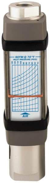 Hedland - 3/4" NPTF Port Compressed Air & Gas Flowmeter - 600 Max psi, 250 SCFM, Anodized Aluminum - Industrial Tool & Supply