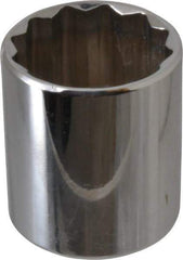 Proto - 3/8" Drive, Standard Hand Socket - 12 Points, 1-5/16" OAL, Chrome Vanadium, Chrome Finish - Industrial Tool & Supply