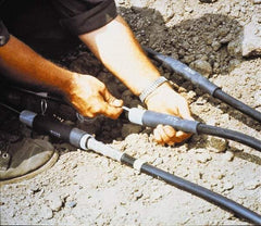 3M - 203mm Long, 2:1, EPDM Rubber Cold Shrink Electrical Tubing - Black - Industrial Tool & Supply