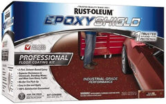 Rust-Oleum - 2 Gal (2) One Gallon Cans Gloss Tile Red 2 Part Epoxy Floor Coating - <250 g/L VOC Content - Industrial Tool & Supply