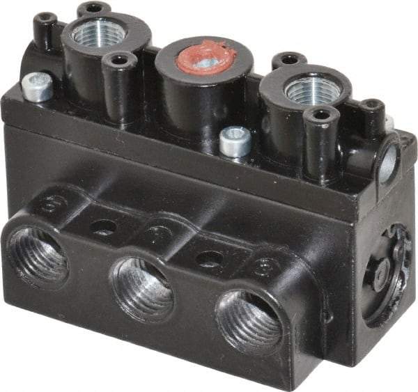 ARO/Ingersoll-Rand - 1/4" Inlet x 1/4" Outlet, Pilot Actuator, Pilot Return, 2 Position, Body Ported Solenoid Air Valve - 54 CFM, 1.5 CV, 4 Way, 150 psi, 2-15/16" Long x 1-15/16" Wide x 1-15/16" High, 0 to 180°F - Industrial Tool & Supply
