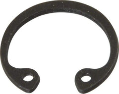 Value Collection - 1/2" Nominal, 0.035" Thick, Phosphate Finish, Spring Steel Snap Internal Retaining Ring - 0.039" Groove Width, 0.015" Groove Depth, 0.53" Groove Diam - Industrial Tool & Supply