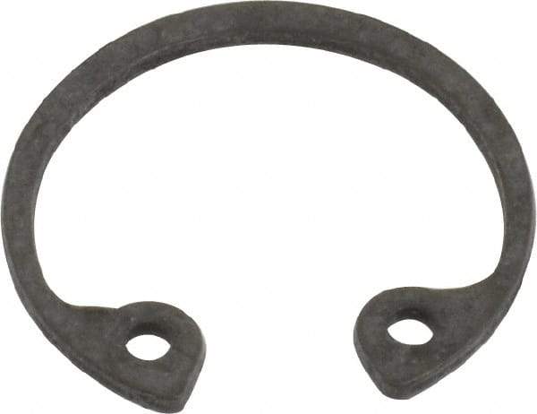 Value Collection - 9/16" Nominal, 0.035" Thick, Phosphate Finish, Spring Steel Snap Internal Retaining Ring - 0.039" Groove Width, 0.017" Groove Depth, 0.596" Groove Diam - Industrial Tool & Supply