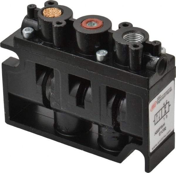 ARO/Ingersoll-Rand - 1/4", 2-Position Alpha Stacking Solenoid Valve - 1.9 CV Rate, 2-7/16" High x 3-1/4" Long - Industrial Tool & Supply