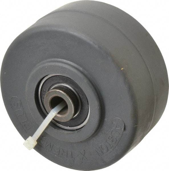 Albion - 4 Inch Diameter x 2 Inch Wide, Polyurethane Caster Wheel - 1,400 Lb. Capacity, 2-7/16 Inch Hub Length, 1/2 Inch Axle Diameter, Precision Ball Bearing - Industrial Tool & Supply
