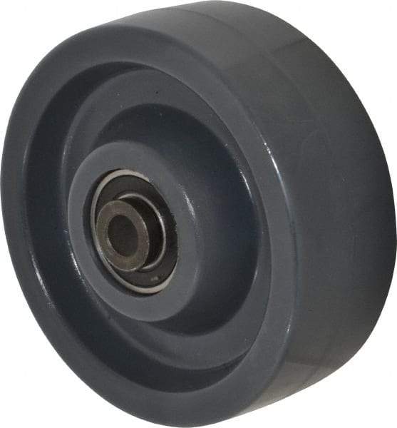 Albion - 5 Inch Diameter x 2 Inch Wide, Polyurethane Caster Wheel - 1,200 Lb. Capacity, 2-7/16 Inch Hub Length, 1/2 Inch Axle Diameter, Precision Ball Bearing - Industrial Tool & Supply