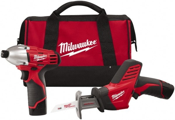 Milwaukee Tool - 12 Volt Cordless Tool Combination Kit - Industrial Tool & Supply