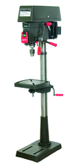 15" HD Floor Model Drill Press; Step Pulley; 16 Speeds; 1/2HP 120/240V Motor; 204lbs. - Industrial Tool & Supply