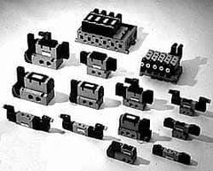 SMC PNEUMATICS - 3.6 CV Flow Rate Pilot Operated Solenoid Valve - 1/2" Inlet, Interface Speed Control Manifold Option - Industrial Tool & Supply