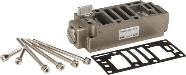 SMC PNEUMATICS - 5.7 CV Flow Rate Pilot Operated Solenoid Valve - 3/4" Inlet, Interface Speed Control Manifold Option - Industrial Tool & Supply
