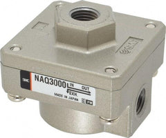 SMC PNEUMATICS - 1/4" NPTF Quick Exhaust Valve - 7 to 150 psi - Industrial Tool & Supply