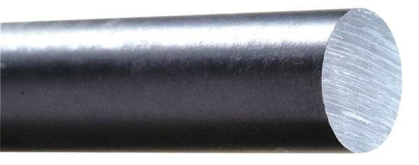 Made in USA - 2' Long, 3" Diam, Acetal Plastic Rod - Black - Industrial Tool & Supply