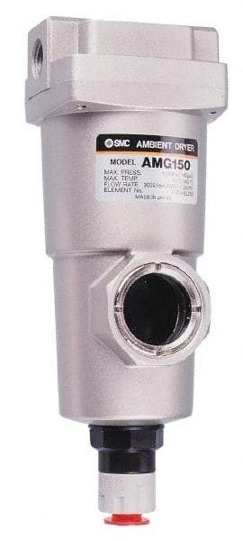 SMC PNEUMATICS - 2" NPT Pipe, 424 CFM Refrigerated Air Dryer - 75 kw, 16-3/4" Long, Open Auto Drain - Industrial Tool & Supply