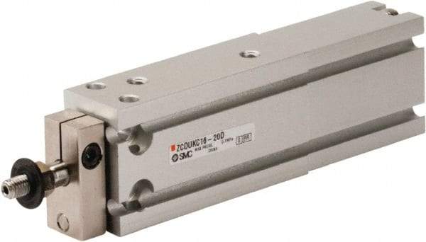 SMC PNEUMATICS - 16mm Bore x 20mm Stroke Vacuum Cylinder - 85 psi, 125.5mm OAL - Industrial Tool & Supply