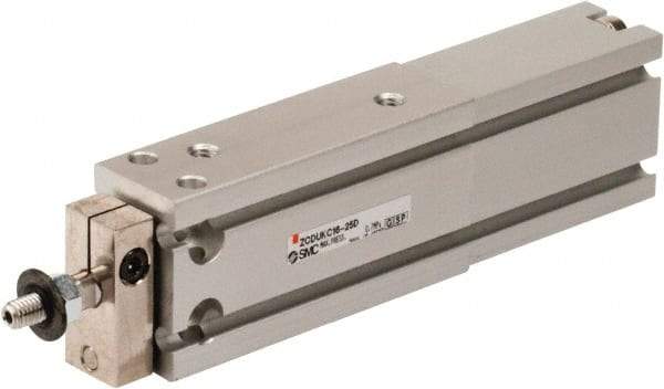 SMC PNEUMATICS - 16mm Bore x 25mm Stroke Vacuum Cylinder - 85 psi, 135.5mm OAL - Industrial Tool & Supply