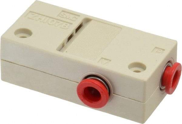 SMC PNEUMATICS - 0.7mm Nozzle High Pressure Vacuum Ejector Valve - 1/4" Tube Outside Diam Supply Port x 1/4" Tube Outside Diam Vacuum Port, 26 psi Pressure, 0.71 CFM Air Consumption & 0.42 CFM Max Suction Flow - Industrial Tool & Supply