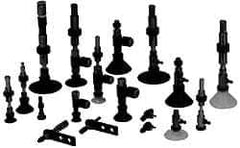 SMC PNEUMATICS - M6x1 Female Port, 13" Pad Diam, Bellows, Vertical Vacuum Pad - Silicone - Industrial Tool & Supply