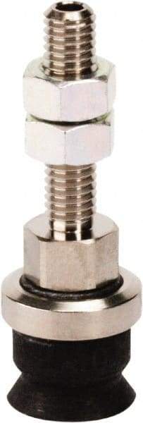 SMC PNEUMATICS - M5x0.8 Male Port, 10" Pad Diam, Flat, Vertical Vacuum Pad - NBR - Industrial Tool & Supply