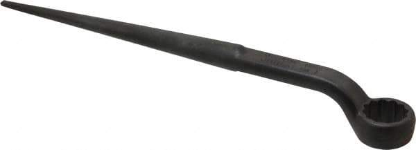 Proto - 1-1/8" 12 Point Spud Handle Box Wrench - Single End, 1-45/64" Head Diam x 13/16" Head Thickness, 15" OAL, Steel, Black Finish - Industrial Tool & Supply
