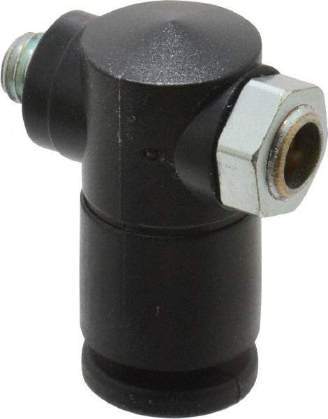 ARO/Ingersoll-Rand - 10-32 Male NPT x 5/32" Female NPT Right Angle Flow Control Valve - Industrial Tool & Supply