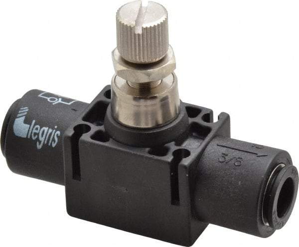 Legris - 3/8" Tube OD Inline Flow Control Valve - Industrial Tool & Supply