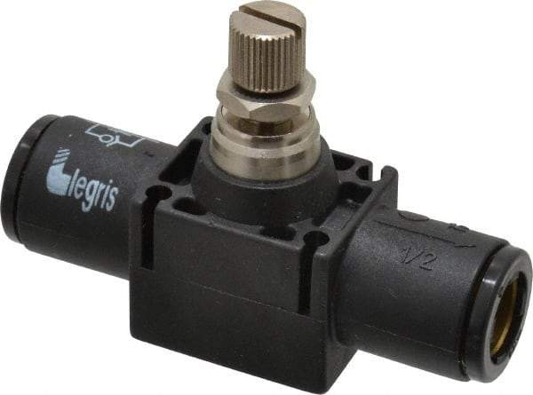 Legris - 1/2" Tube OD Inline Flow Control Valve - Industrial Tool & Supply