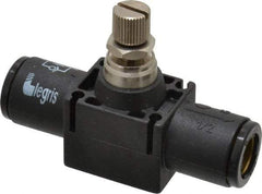 Legris - 1/2" Tube OD Inline Flow Control Valve - Industrial Tool & Supply
