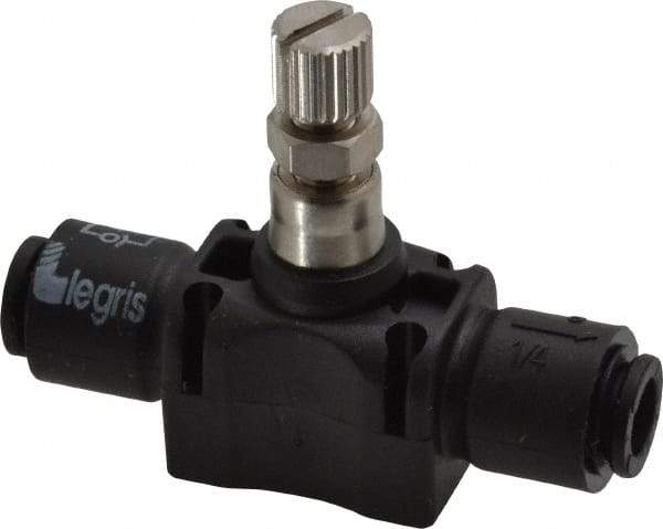 Legris - 6mm Tube OD Inline Flow Control Valve - Industrial Tool & Supply