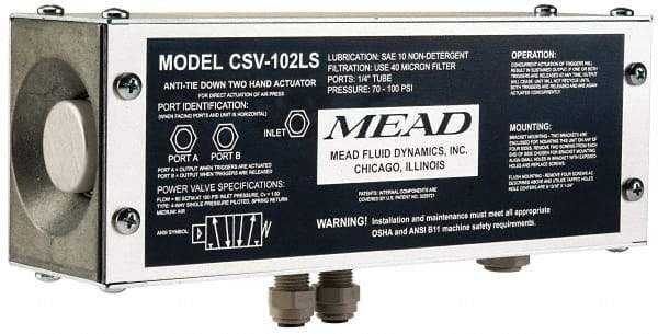 Mead - L-Type 4 Way Pkg. Low Stress Two Hand Control Unit - 120 Max psi - Industrial Tool & Supply