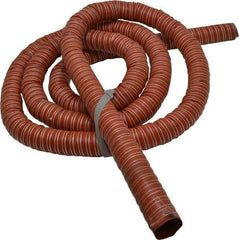 Hi-Tech Duravent - 1-1/2" ID, 16 Hg Vac Rating, 34 psi, Fiberglass Vacuum & Duct Hose - 12' Long, Brick Red, 1-1/2" Bend Radius, -75 to 500°F (Intermittent to 600) - Industrial Tool & Supply