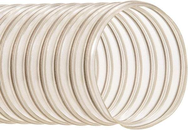 Hi-Tech Duravent - 3" ID, 30 Hg Vac Rating, 12 psi, Polyurethane Vacuum & Duct Hose - 50' Long, Clear, 1-3/4" Bend Radius, -20 to 180°F - Industrial Tool & Supply
