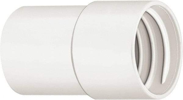 Hi-Tech Duravent - 1-1/2" Screw-On Hose Cuff - PVC, White - Industrial Tool & Supply